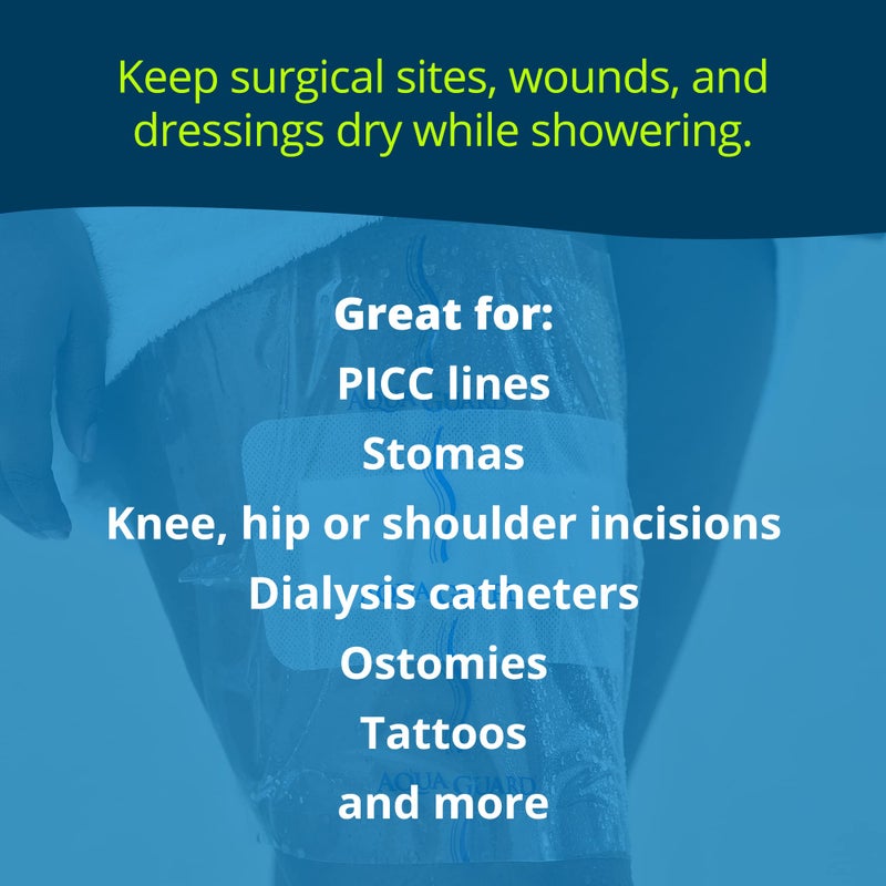 TIDI 50011-PKG AquaGuard Sheet â€“ 10â€ x 12â€ â€“ (Area of Coverage: 8.5â€ x 9.75â€) â€“ Shower Protection Sheet â€“ Self-Adhesive Moisture Barrier â€“ Wound Cover for Showering â€“ 7 Sheets â€“ Home Medical Supplies - Image 4